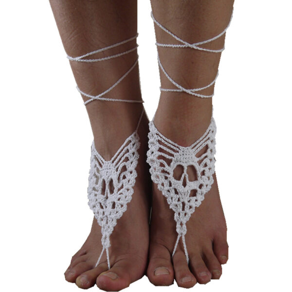 14379519391_777792377 Wholesale Skull Barefoot Polyester Sandles