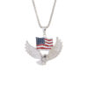Wholesale Gold Plated American Flag Eagle Alloy Necklaces