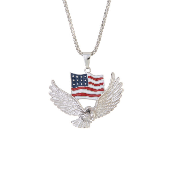 Wholesale Gold Plated American Flag Eagle Alloy Necklaces