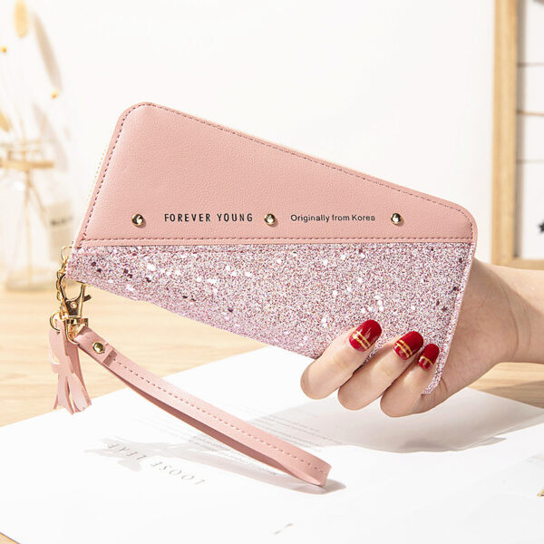 Wholesale Splicing Contrasting Tassel PU Wallet