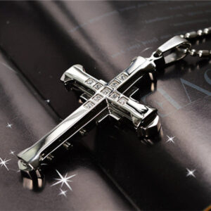 Wholesale Dark Knight with Diamond Cross Alloy Necklaces