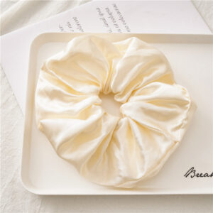 Milky white satin oversized