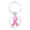 14614403494_1857163774 Wholesale Glass Breast Cancer Fan with Logo Keychain