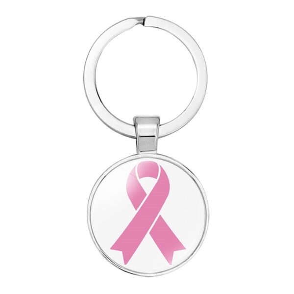 14614403494_1857163774 Wholesale Glass Breast Cancer Fan with Logo Keychain