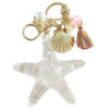 Wholesale Starfish Shell Pearl Rhinestone Keychains