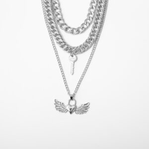 Silver three-piece suit