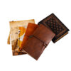 Wholesale Ultra Thick Pure Handmade Business Faux Leather Embossed Gold Edged Retro Notebook