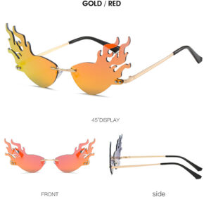 C2. gold frame red film