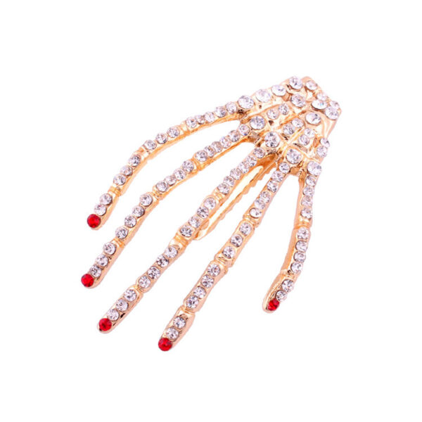 14838732263_1354593759 Wholesale Ghost Claw Skull Hand Claw Rhinestone Hairpin