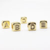 14839273081_13153687 Wholesale 12MM Gold Plated 18K Gold Alphabet Copper Beads
