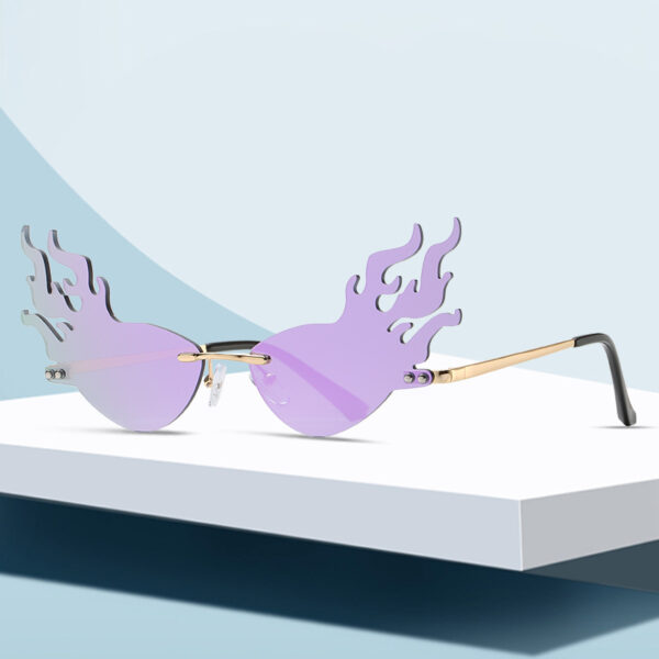 Wholesale Flame Rimless PC Sunglasses