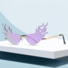Wholesale Flame Rimless PC Sunglasses