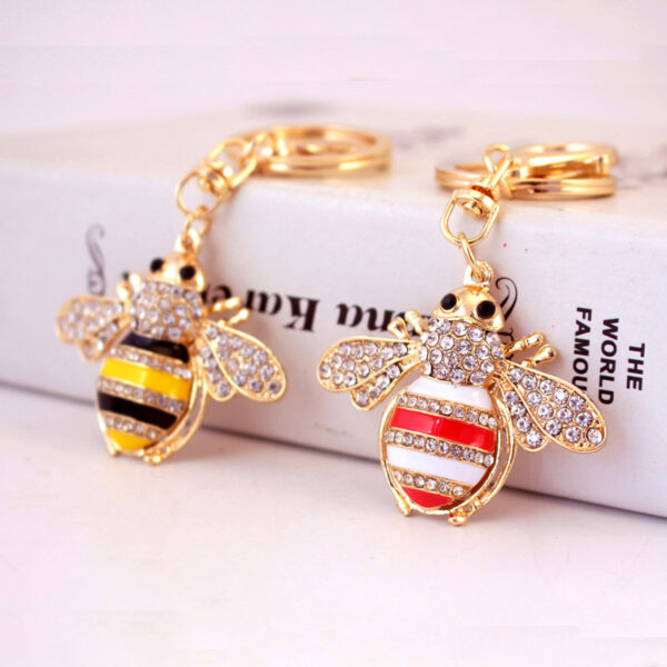 14853297309_546462728-1 Wholesale Creative Crystal Diamond Bee Keychain