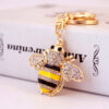 14895574691_546462728 Wholesale Creative Crystal Diamond Bee Keychain