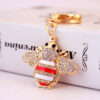14950994293_546462728 Wholesale Creative Crystal Diamond Bee Keychain