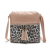 15008425065_2094737602-2 Wholesale PU Contrast Color Leopard Tassel Shoulder Bag