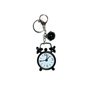 Black alarm clock + black bell keychain / 6*4*1.7cm with built-in battery