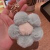 Wholesale Plush Flower Ball Keychains