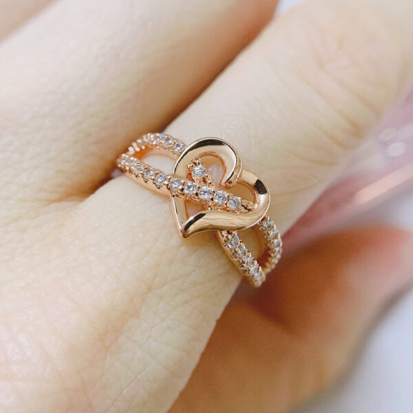 Wholesale Copper Gold Plated Heart Ring