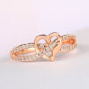 Wholesale Copper Gold Plated Heart Ring