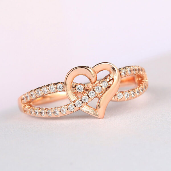 Wholesale Copper Gold Plated Heart Ring