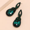 Wholesale Vintage Bohemian Dark Green Alloy Earrings