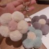 Wholesale Plush Flower Ball Keychains