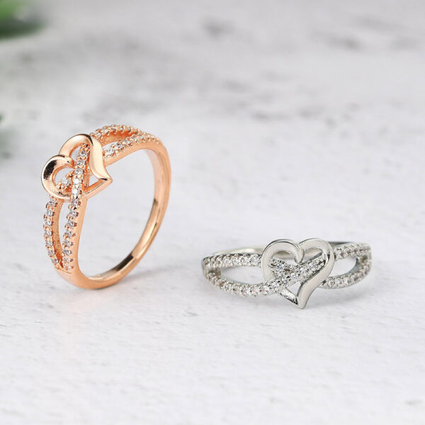 Wholesale Copper Gold Plated Heart Ring