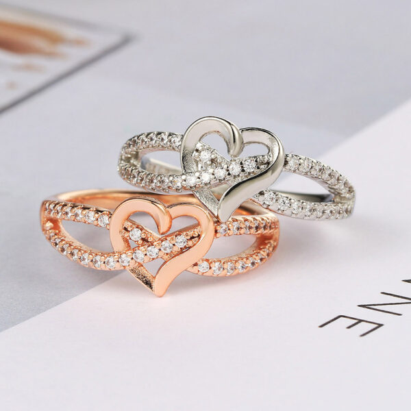 Wholesale Copper Gold Plated Heart Ring