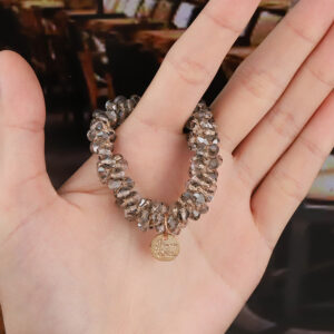 5# gray crystal hair rope