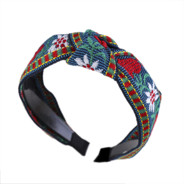 Wholesale Fabric Bohemian Embroidered Flowers Headbands