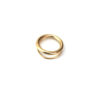 15225221026_476714056 Wholesale double layered titanium steel gold-plated smooth ring