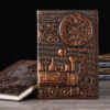 Wholesale A5 PU Embossed Three-dimensional Hand Book Notebook
