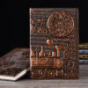 Wholesale A5 PU Embossed Three-dimensional Hand Book Notebook