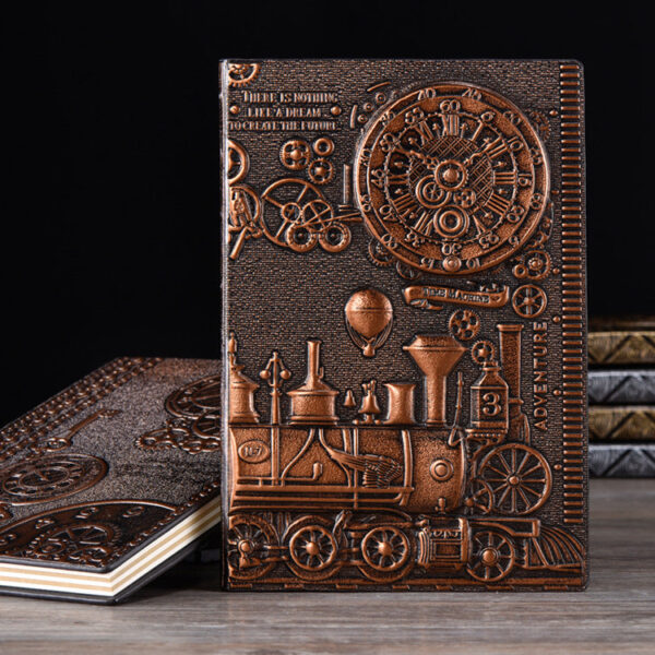 Wholesale A5 PU Embossed Three-dimensional Hand Book Notebook