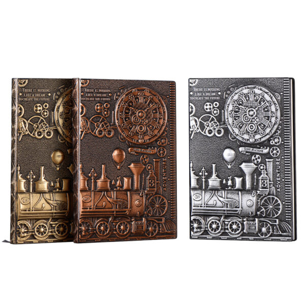 Wholesale A5 PU Embossed Three-dimensional Hand Book Notebook