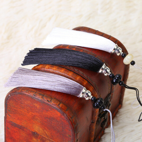 Wholesale Pumpkin Bead Ice Silk Tassel Polyester Metal Hat Pendant