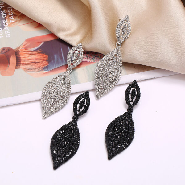 Wholesale Alloy Full Diamond Crystal Pendant Earrings