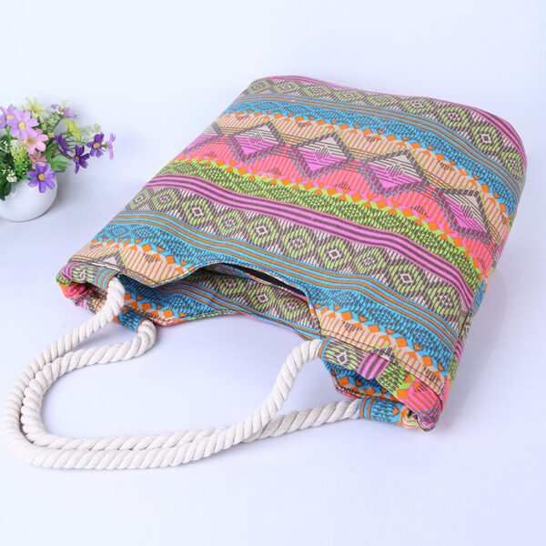 15345814844_1132416540 Wholesale Fashion Geometric Canvas Shoulder Beach Bag