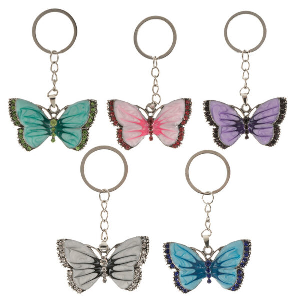 Wholesale Alloy Drip Oil Butterfly Keychain