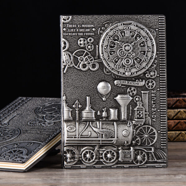 Wholesale A5 PU Embossed Three-dimensional Hand Book Notebook