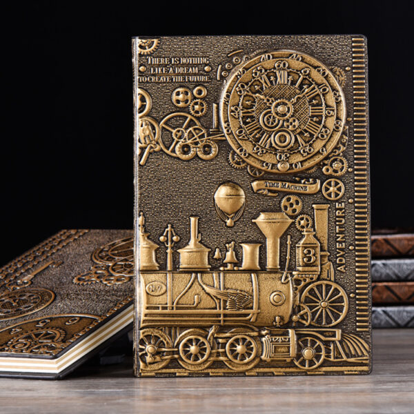 Wholesale A5 PU Embossed Three-dimensional Hand Book Notebook