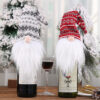 15412856008_826251901 Wholesale Christmas Decoration Supplies Knitted Hat Forest Man Acrylic Wine Cover