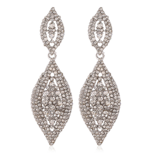 Wholesale Alloy Full Diamond Crystal Pendant Earrings