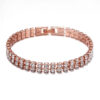Wholesale Micro Studded Diamond Tennis Chain Double Row Bracelet