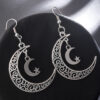 Wholesale Hollow Star Moon Alloy Earrings