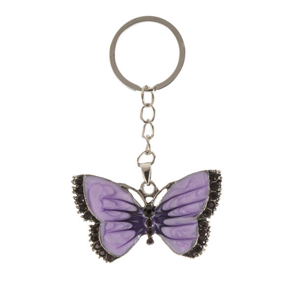 Wholesale Alloy Drip Oil Butterfly Keychain