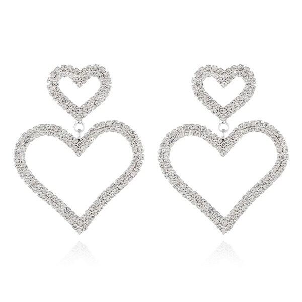 Wholesale Love Rhinestone Earrings