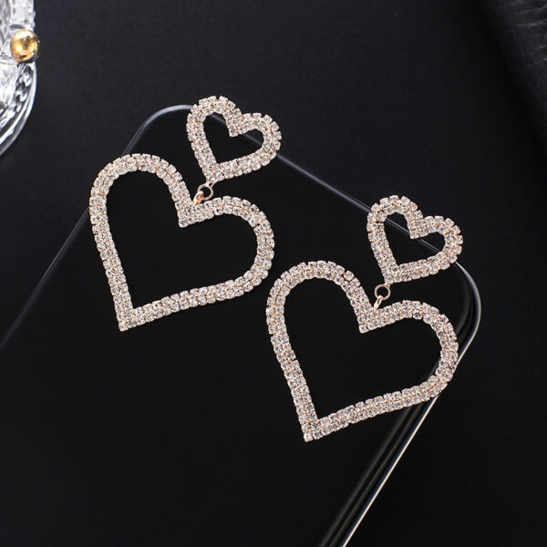 Wholesale Love Rhinestone Earrings