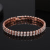 Wholesale Micro Studded Diamond Tennis Chain Double Row Bracelet